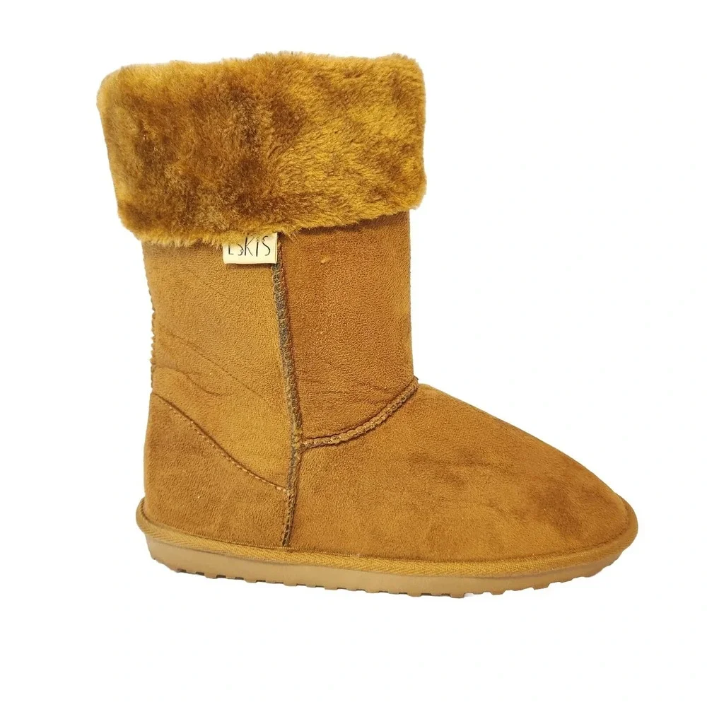 Eskis Winter Boots Womens‎ Size 8 Brown Faux Fur Lined Snow Boot Ladies Footwear